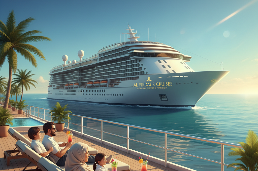 ilustrasi kapal pesiar muslim